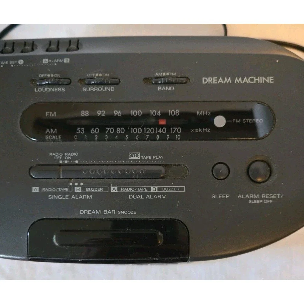 Sony ICF-CS650 Dream Machine Clock Radio AM/FM Cassette Player Vintage TESTED